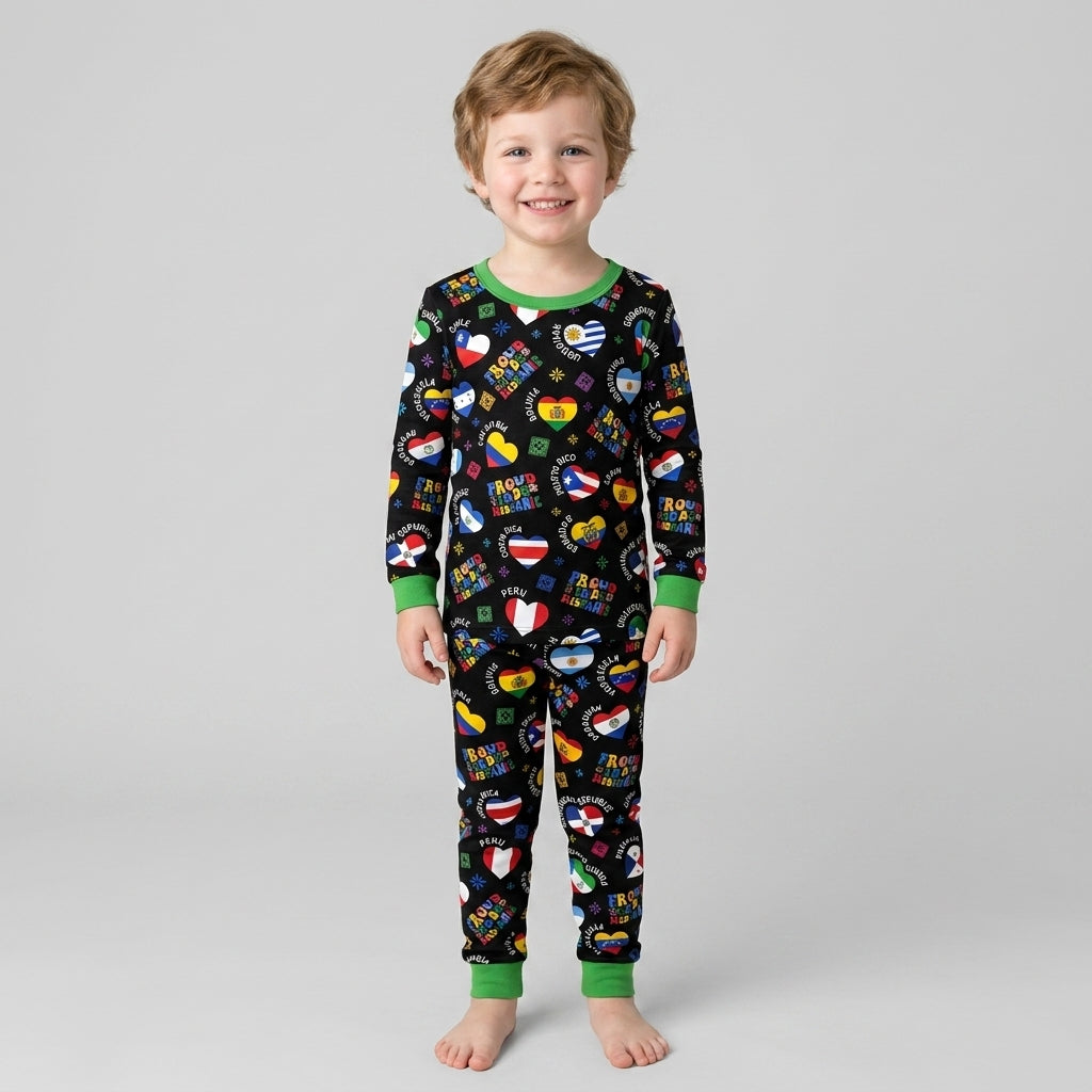 Proud To Be Hispanic Bamboo Two Piece Long Sleeve Pajama Set
