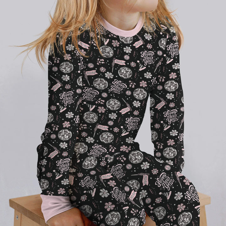 Disco New Years Eve Bamboo Two Piece Long Sleeve Pajama Set
