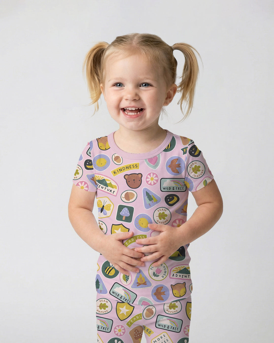 Little Explorer Bamboo Two Piece Short Sleeve Pajama Set