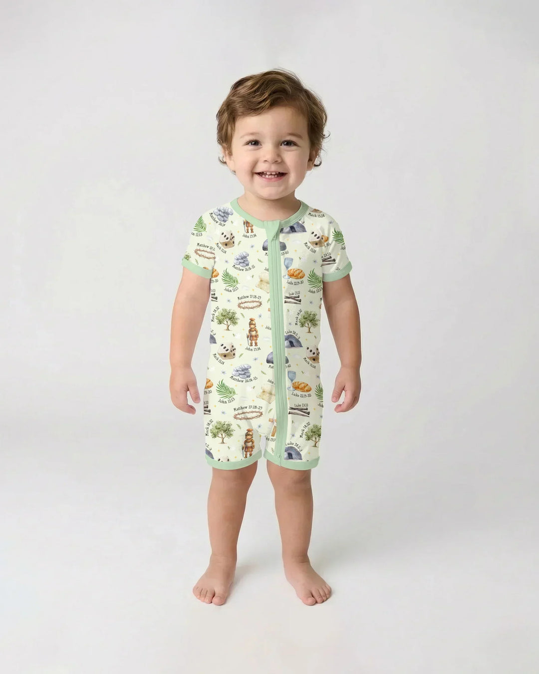 He Is Risen Family Matching Bamboo Shorty Zippy