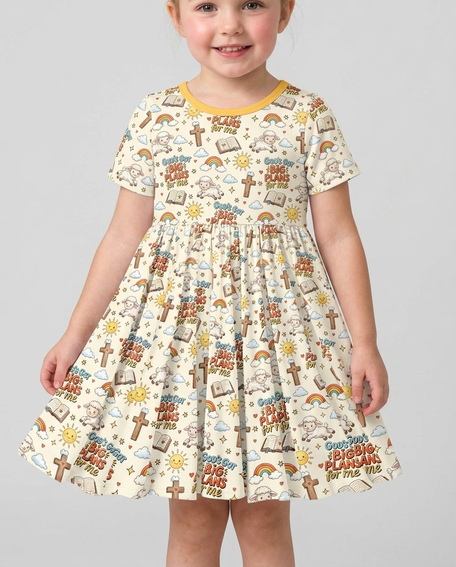 God's Got Big Plans For Me Bamboo Twirl Dress
