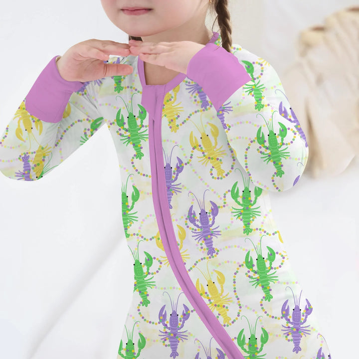 Mardi Gras Crawfish Family Matching Bamboo Convertible Zippy
