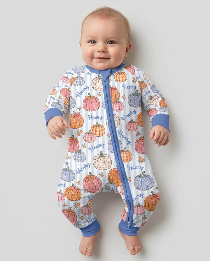 Custom Name Pumpkin Patch Bamboo Convertible Zippy