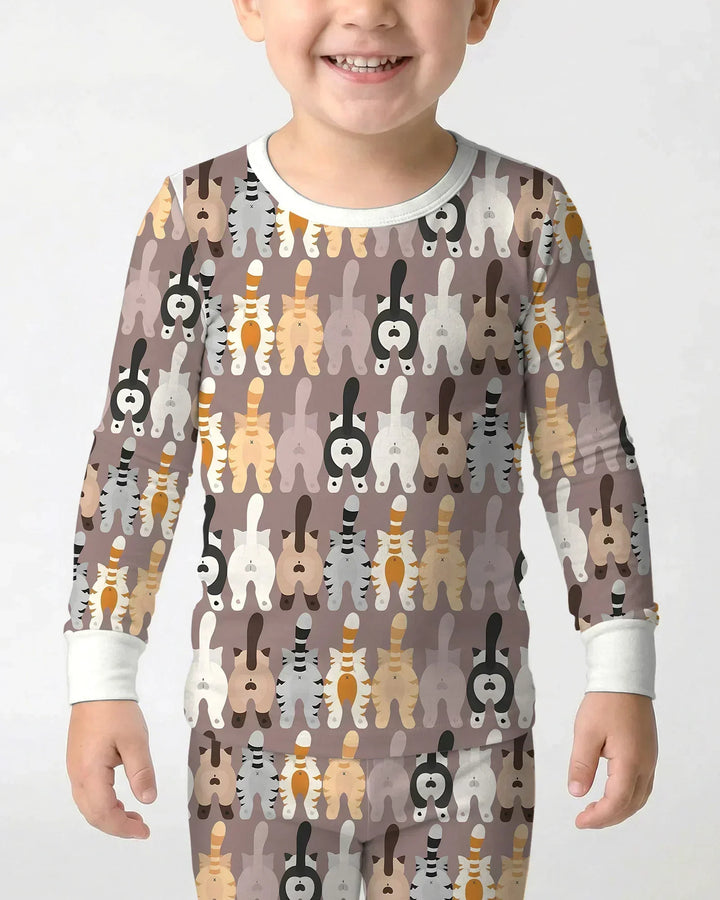 Cheeky Tails Bamboo Two Piece Long Sleeve Pajama Set