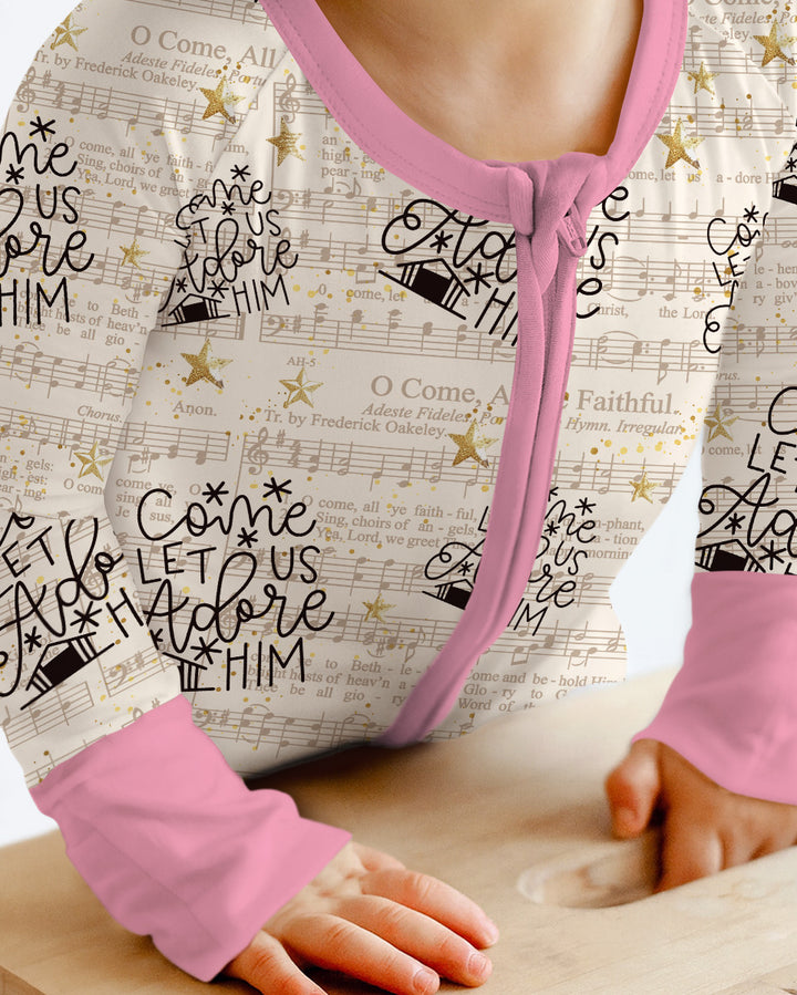 Oh Come Let Us Adore Him Custom Name Mommy And Me Matching Bamboo Convertible Zippy