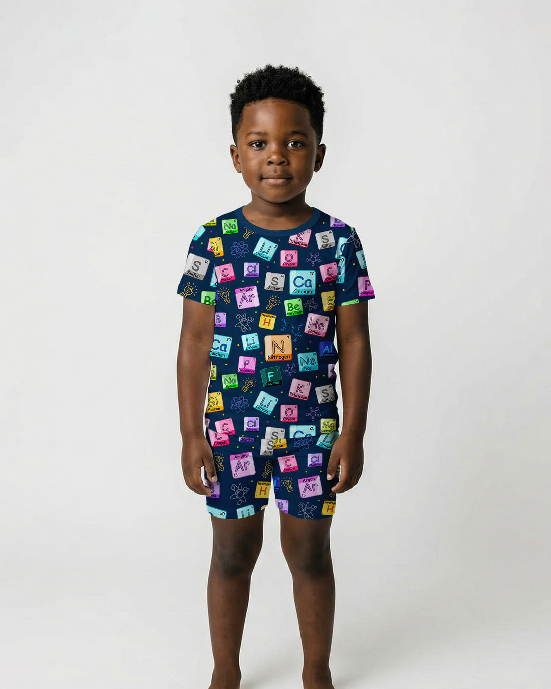 Science Elements Bamboo Two Piece Short Sleeve Shorts Pajama Set