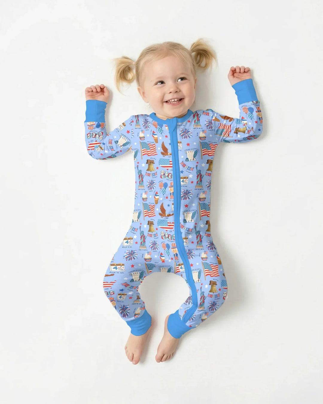Hand Drawn Patriotic Iconic Bamboo Convertible Zippy
