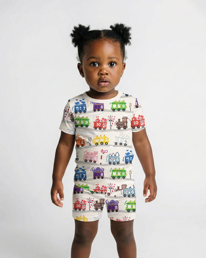 Template Bamboo Two Piece Short Sleeve Shorts Pyjamas Set
