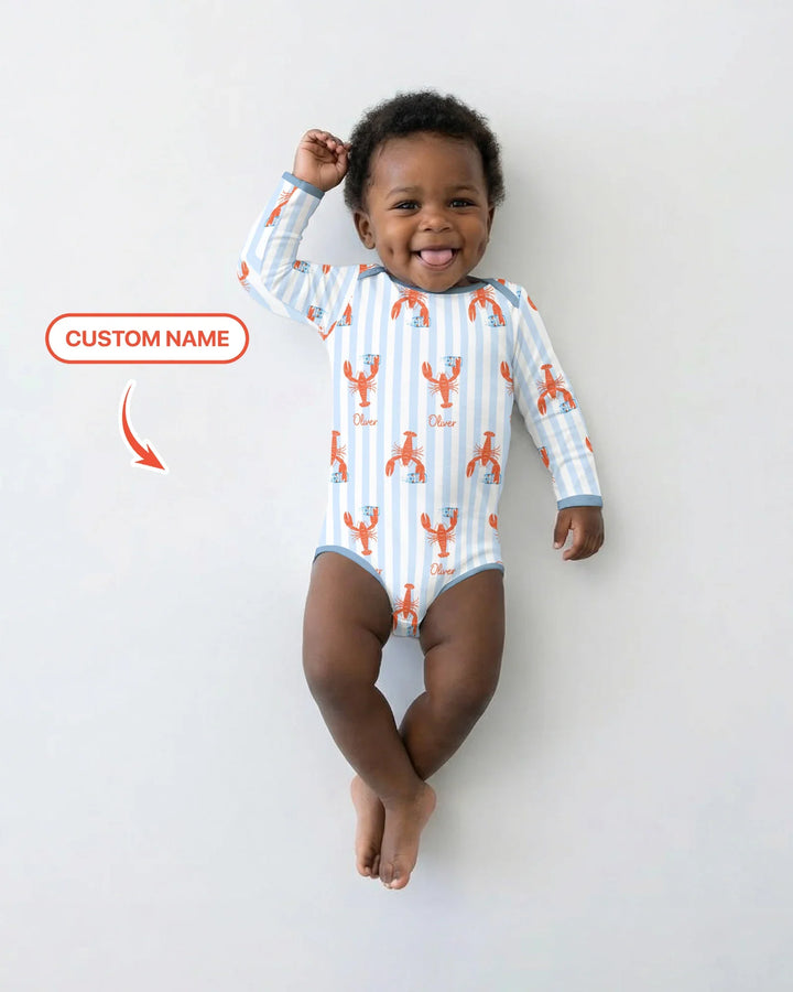 Custom Name Crawfish Beer Season Bamboo Bodysuit