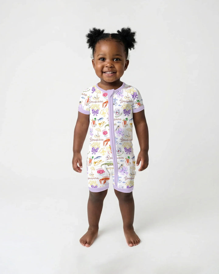 Louisiana Preppy Summer Bamboo Shorty Zippy