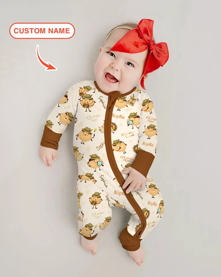 Custom Name Passover Afikoman Bamboo Convertible Zippy