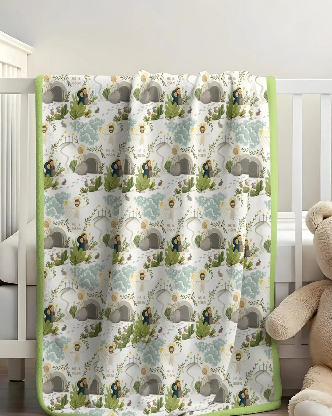 Matthew 28:1–8 He Is Risen Bamboo Blanket