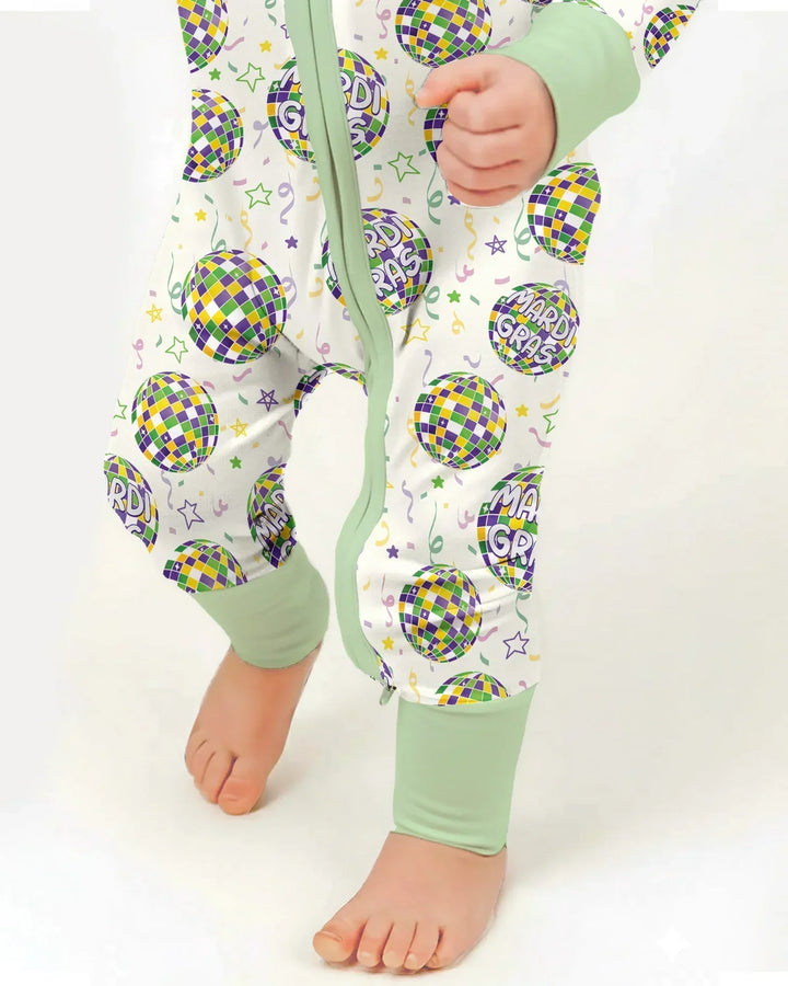 Mardi Gras Disco Ball Bamboo Convertible Zippy