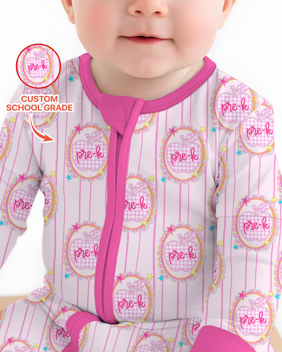 Custom Grade School Sweetie Bamboo Convertible Zippy