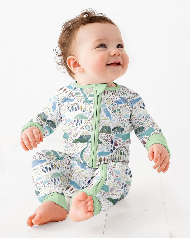 Whimsical Psalms 23 Map Bamboo Convertible Zippy