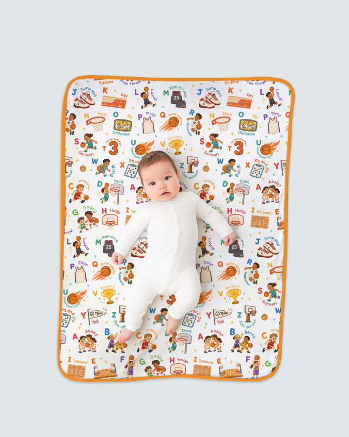 Basketball Alphabet Bamboo Blanket