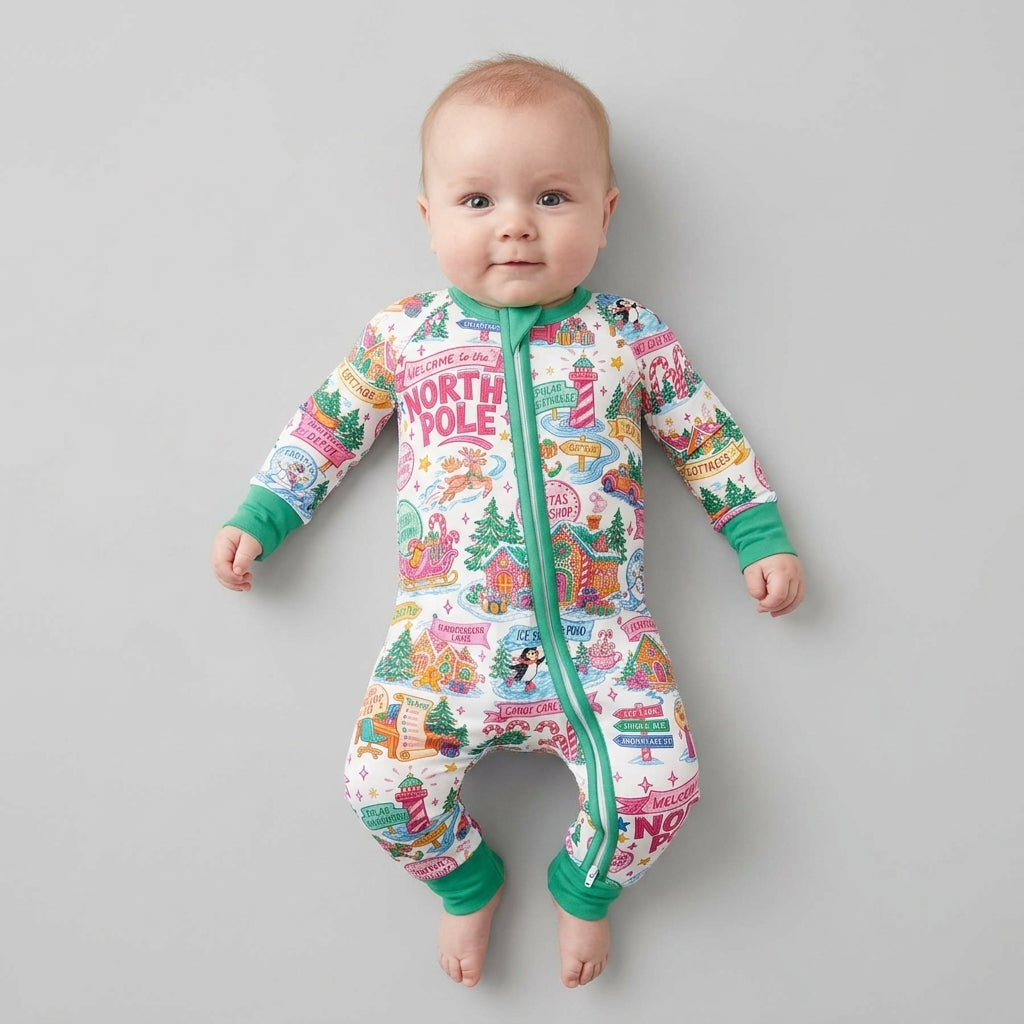 Retro North Pole Bamboo Convertible Zippy