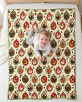 Chicken Merry Clucking Christmas  Bamboo Blanket