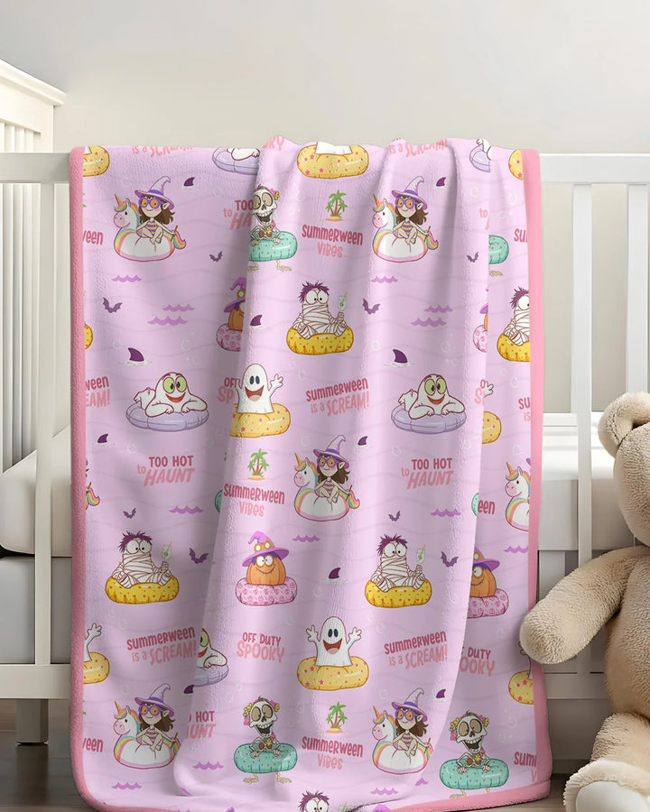 Summerween Cartoon Bamboo Blanket