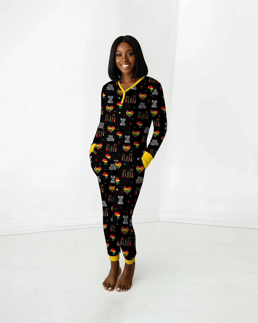 Juneteenth Black and Proud Bamboo Women Pajama Set
