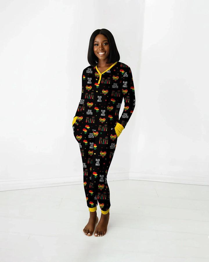 Juneteenth Black and Proud Bamboo Women Pajama Set