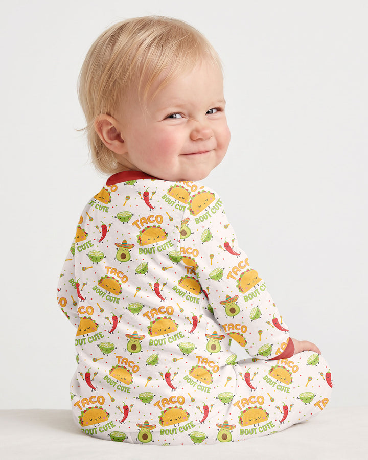 Funny Taco Bamboo Two Piece Long Sleeve Pajama Set