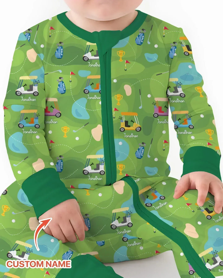 Custom Name Golf Season Family Matching Bamboo Convertible Zippy