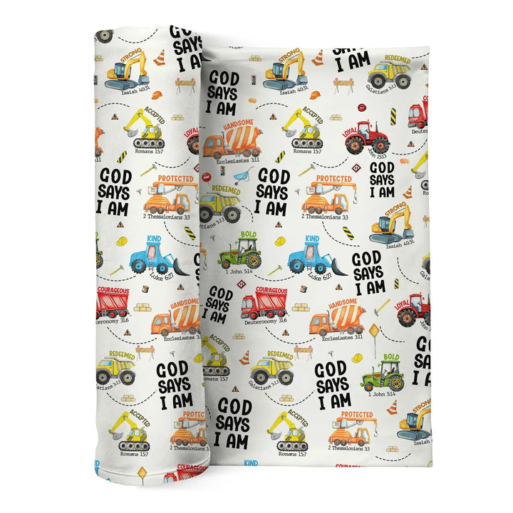 God Says I Am Bamboo Swaddle Blanket