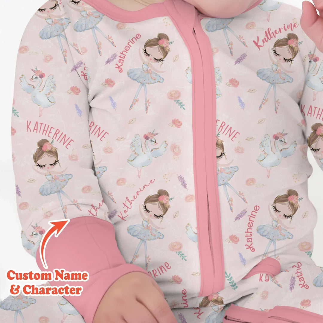 Custom Name Ballerina Doll Bamboo Convertible Zippy