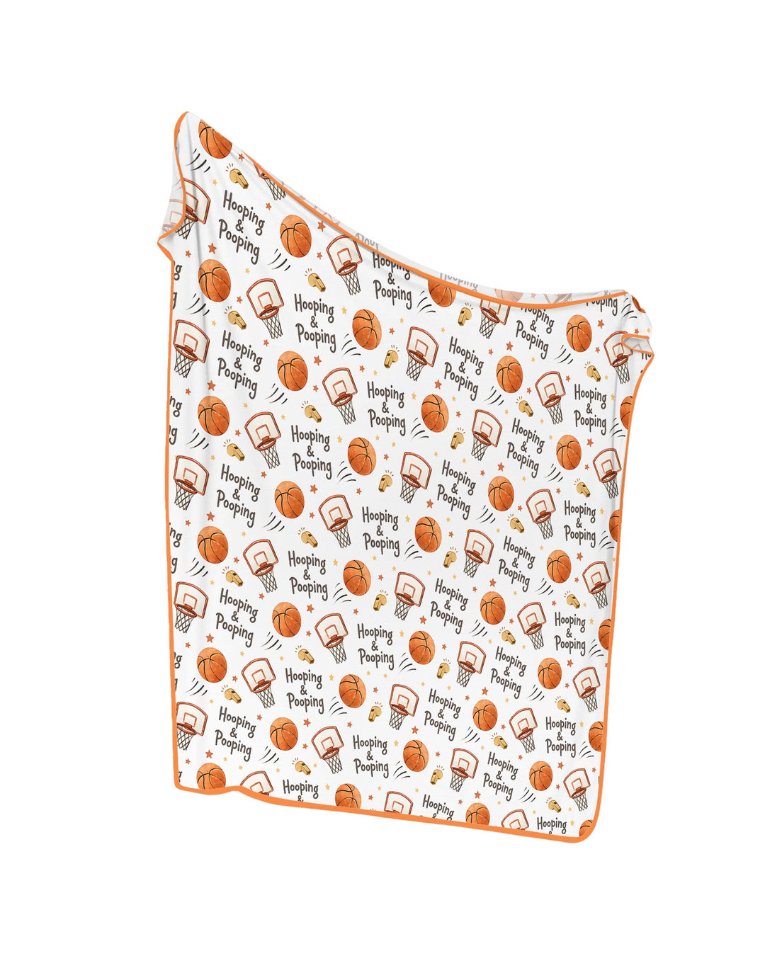 Funny Basketball Hooping & Pooping Bamboo Blanket