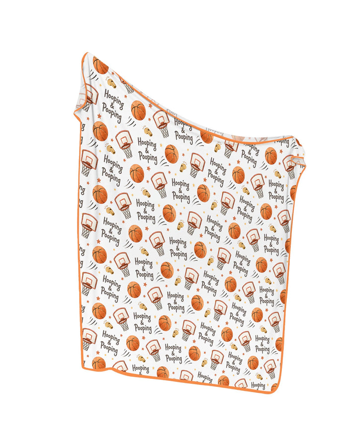 Funny Basketball Hooping & Pooping Bamboo Blanket