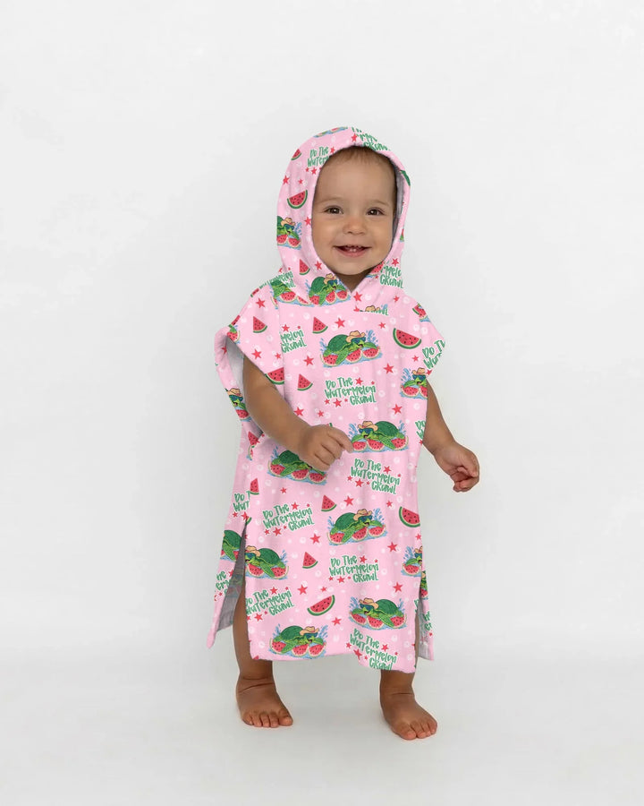 Watermelon Turtle Family Matching Bamboo Swim Poncho