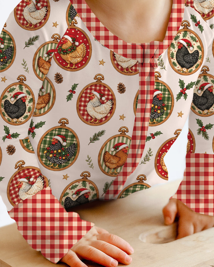 Chicken Merry Clucking Christmas Bamboo Convertible Zippy
