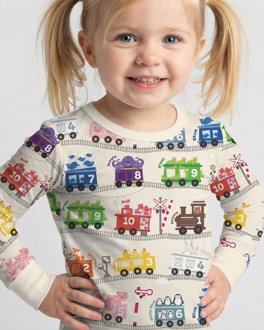 Template Bamboo Two Piece Long Sleeve Pyjamas Set