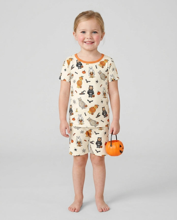 Template Bamboo Two Piece Short Sleeve Shorts Pyjamas Set