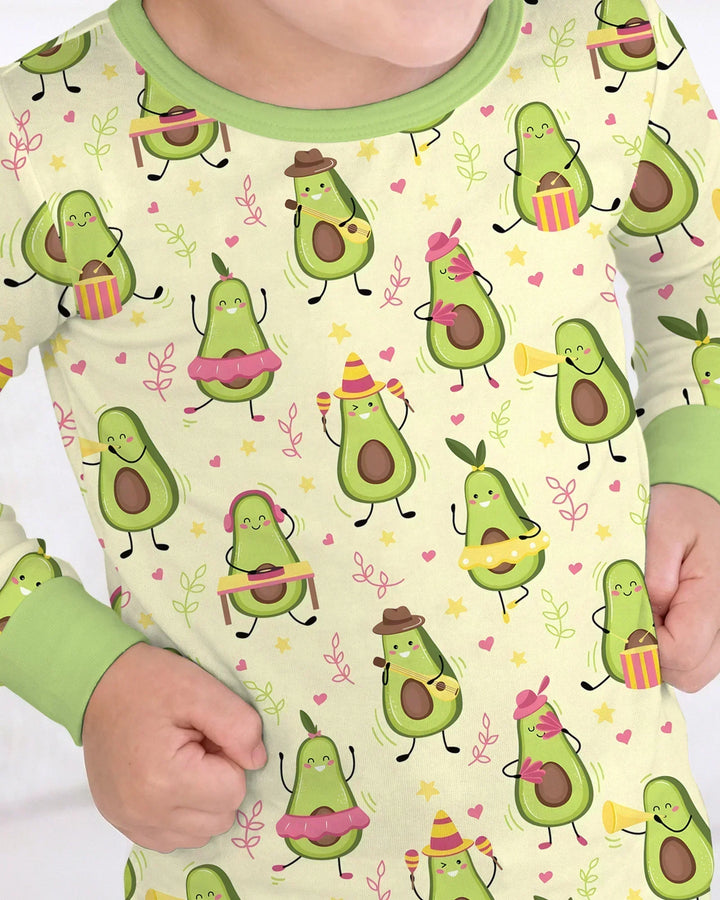 Avocado Fiesta Bamboo Two Piece Long Sleeve Pajama Set