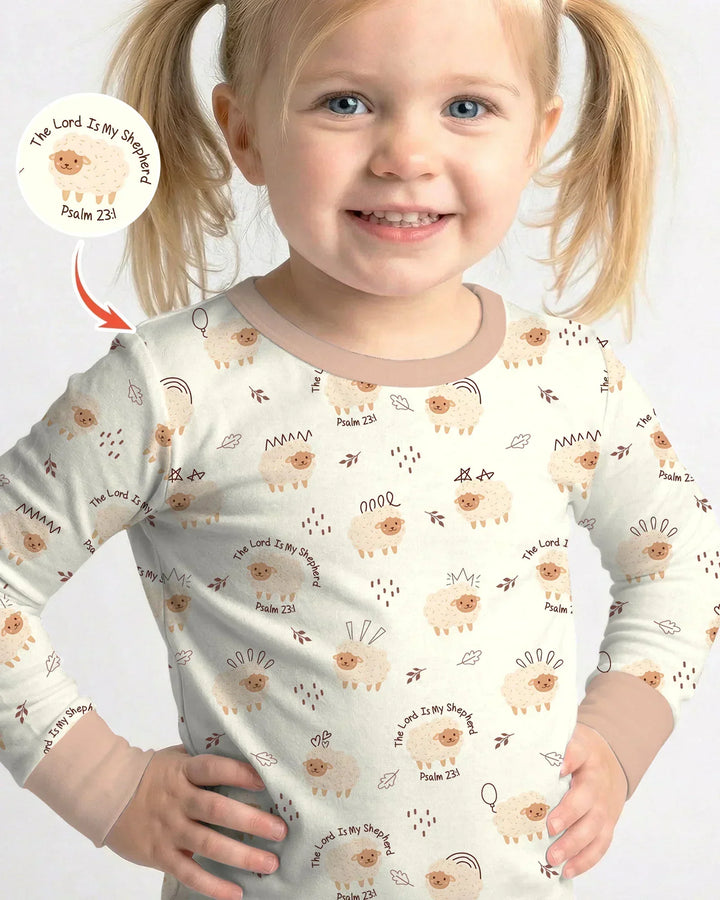 The Lord Is My Shepherd Baby Bamboo Two Piece Long Sleeve Pajama Set