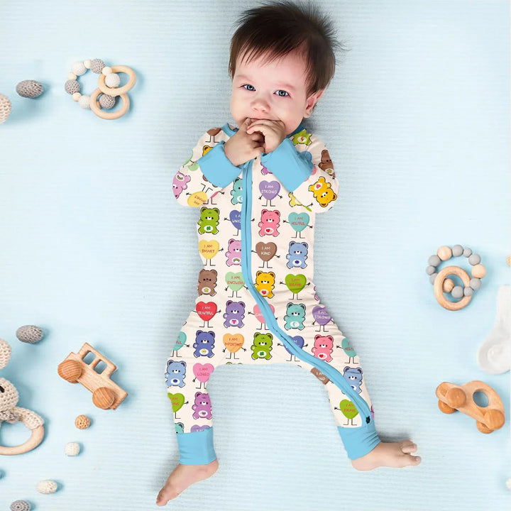 Rainbow Bears Affirmation Bamboo Convertible Zippy
