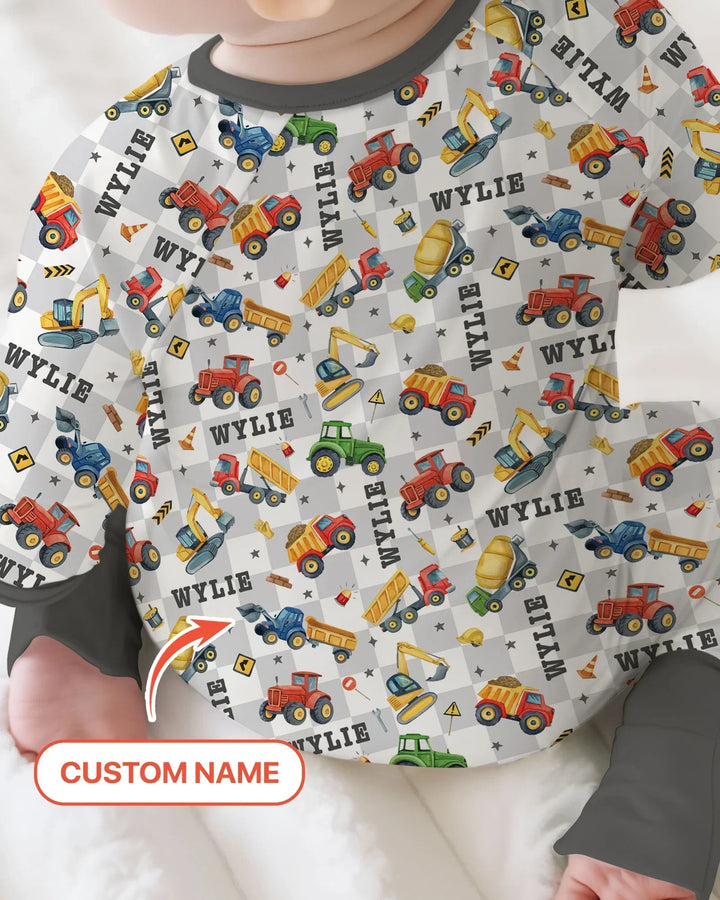 Under Construction Custom Name Bamboo Convertible Zippy