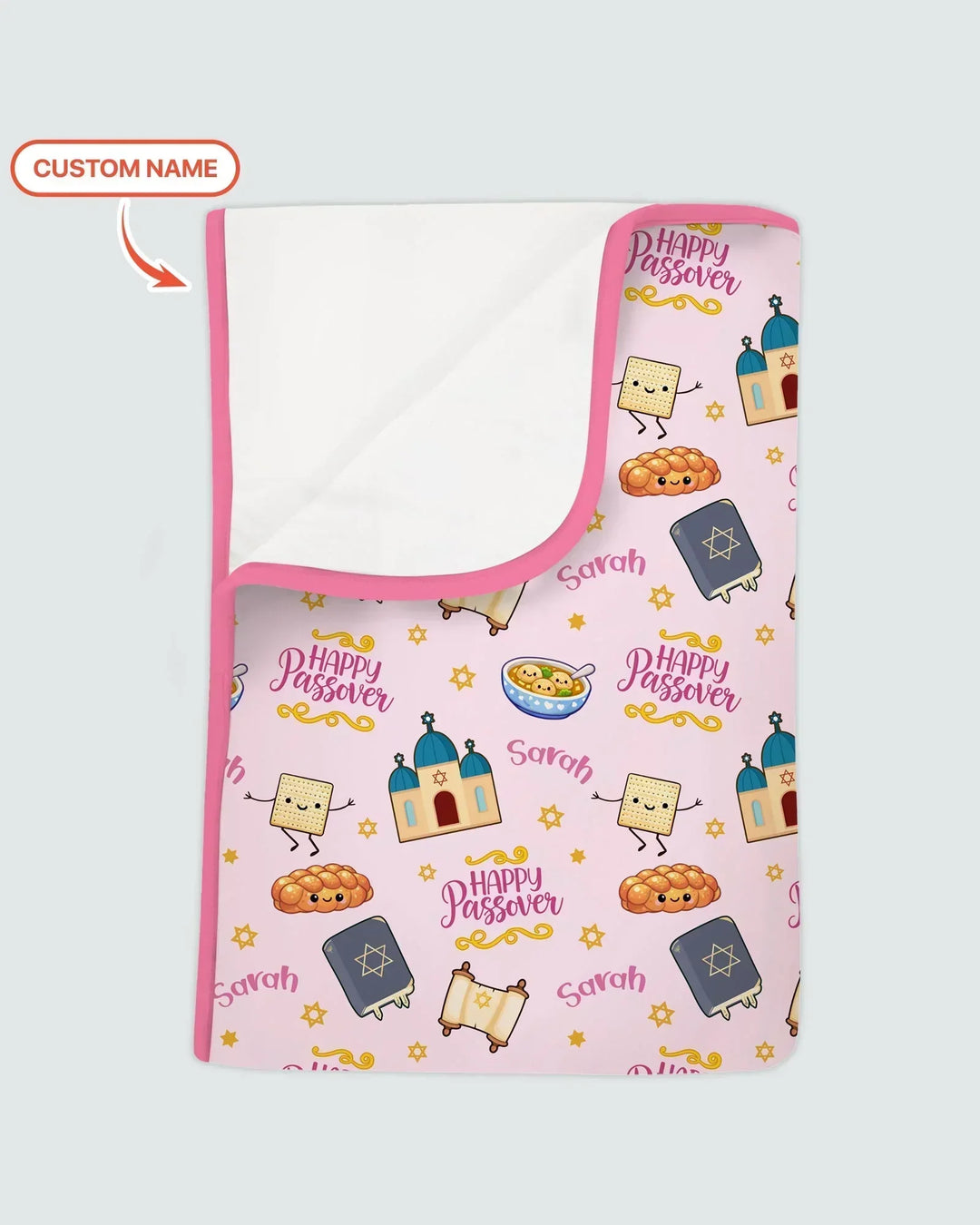 Custom name "Pesach Sameach" Bamboo Blanket