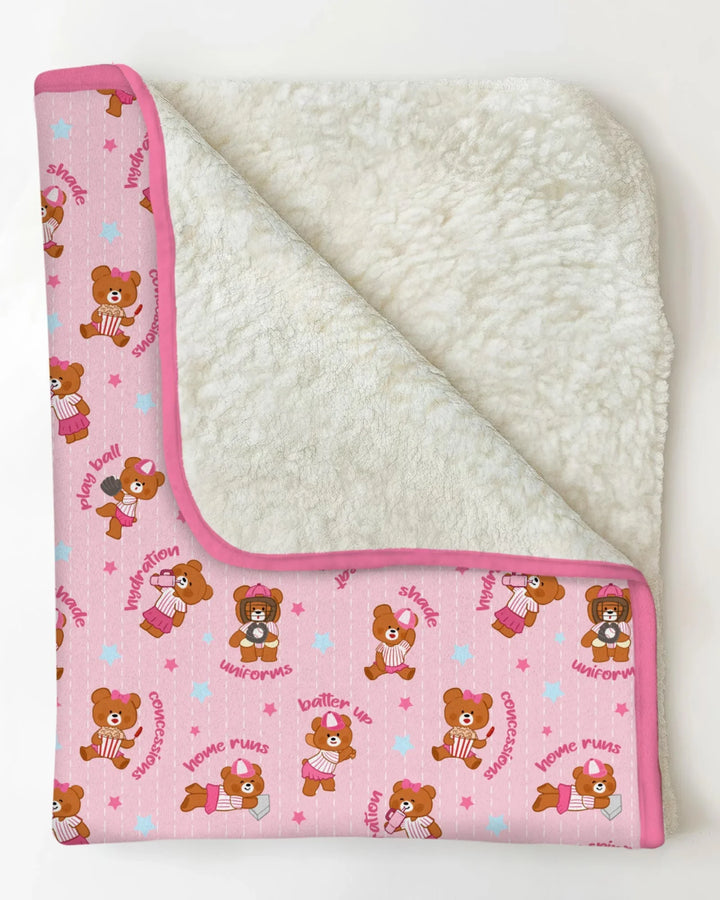 Born To Play Baseball Bamboo Blanket