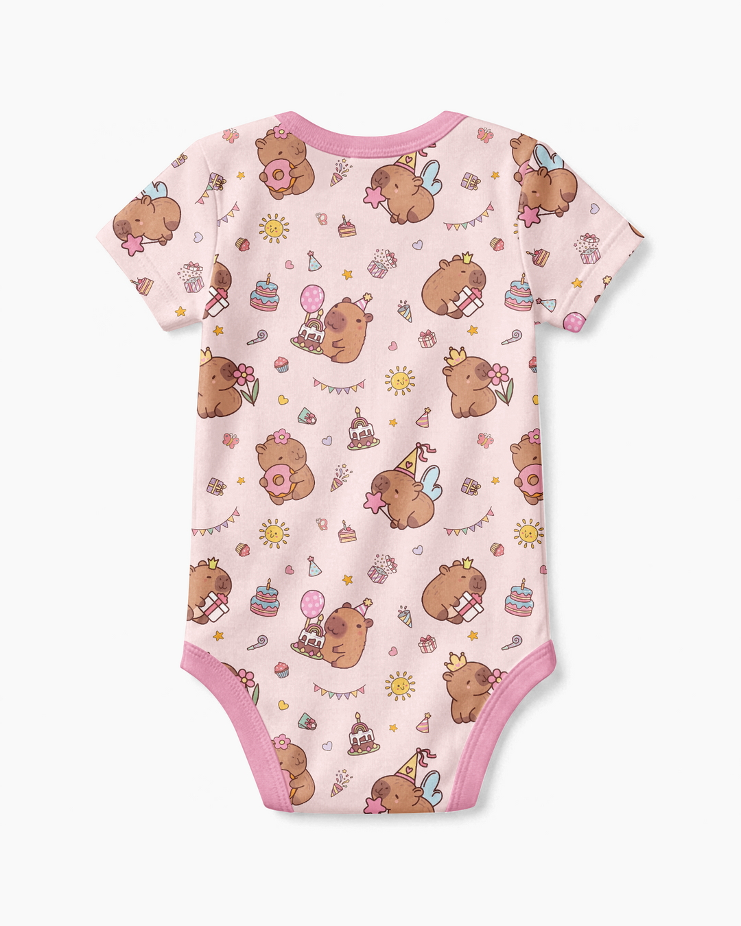 Personalized Capy Birthday Girl Bamboo Bodysuit