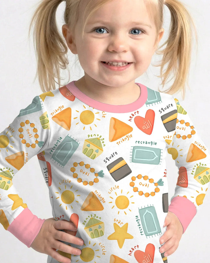 Islamic Shapes Bamboo Two Piece Long Sleeve Pajama Set