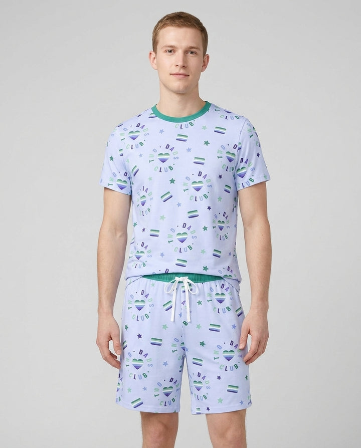 Love Makes Family Bamboo Men Short Sleeve Short Pajama Set