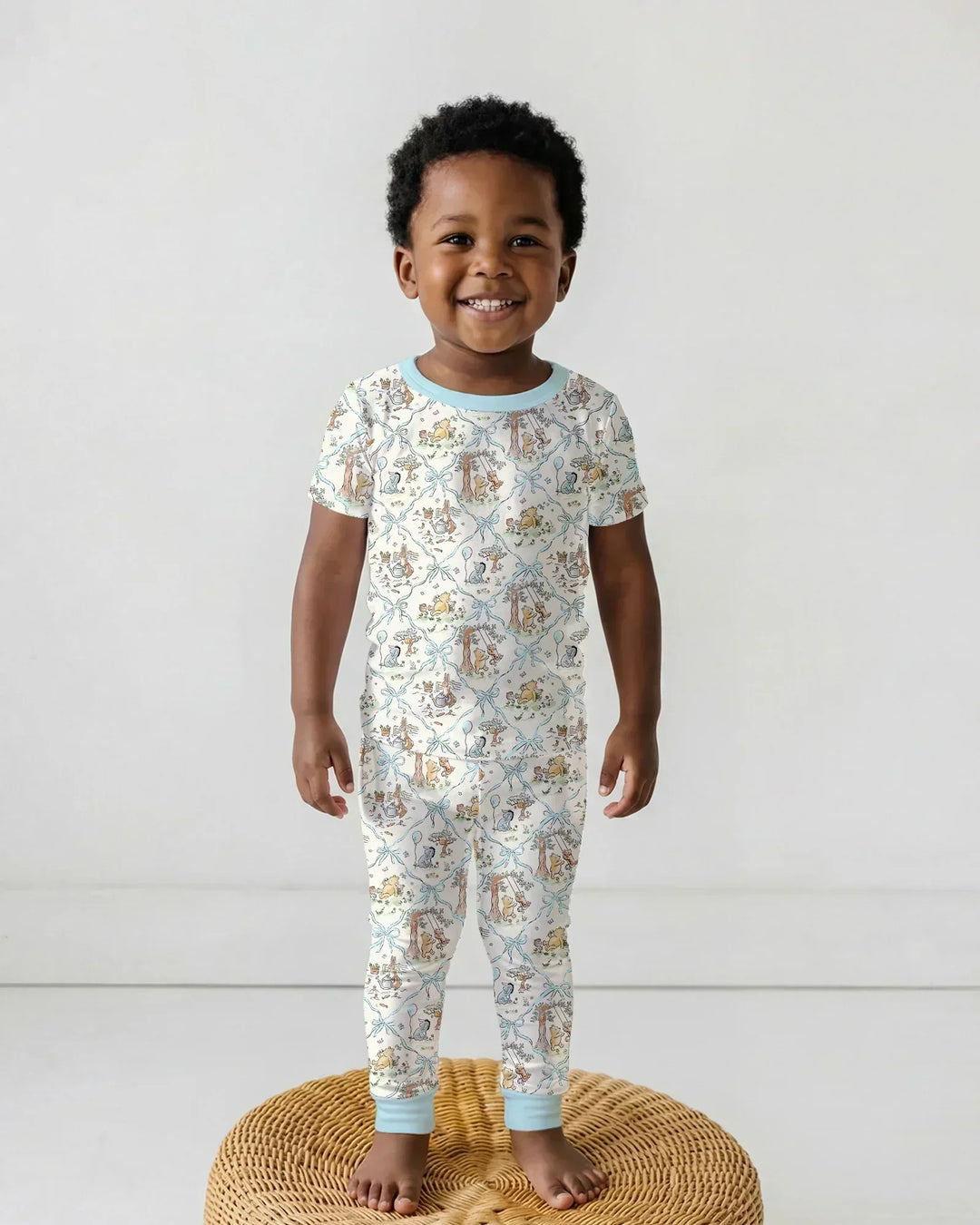 Spring Meadow Friends Bamboo Two Piece Short Sleeve Pajama Set