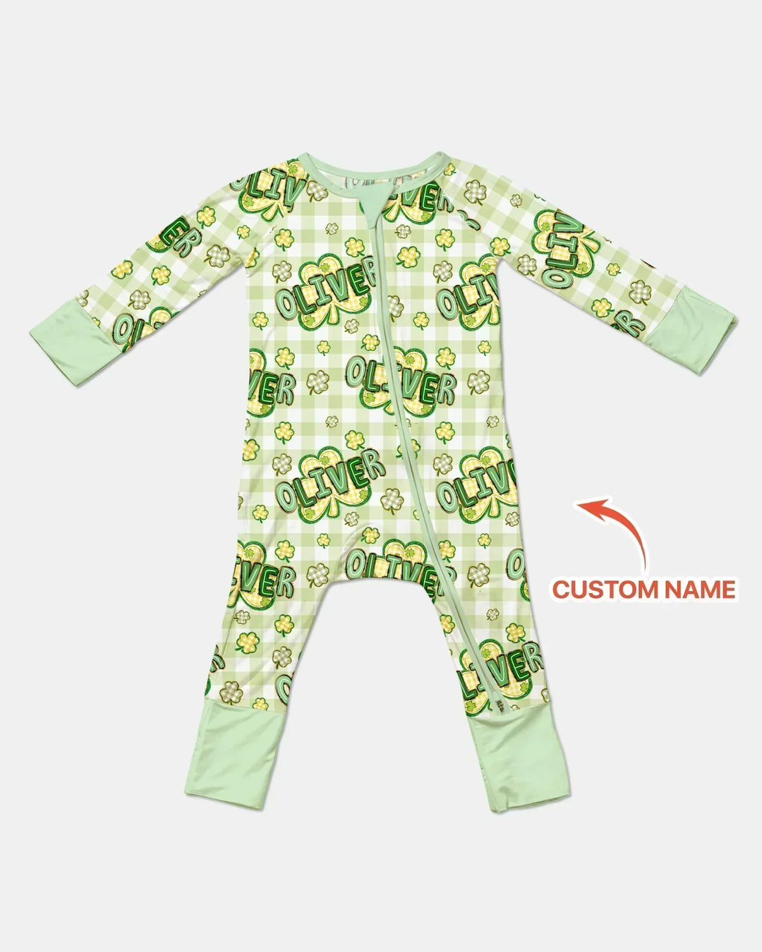 Lucky Shamrock Custom Name Bamboo Convertible Zippy