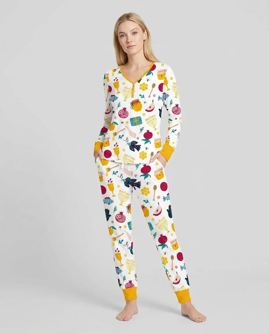 Shanah Tovah Party Bamboo Women Pajama Set
