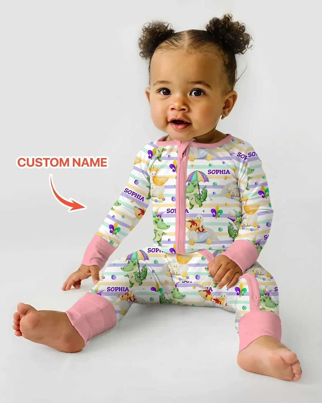 Happy Mardi Gras Adventure Family Matching Bamboo Convertible Zippy