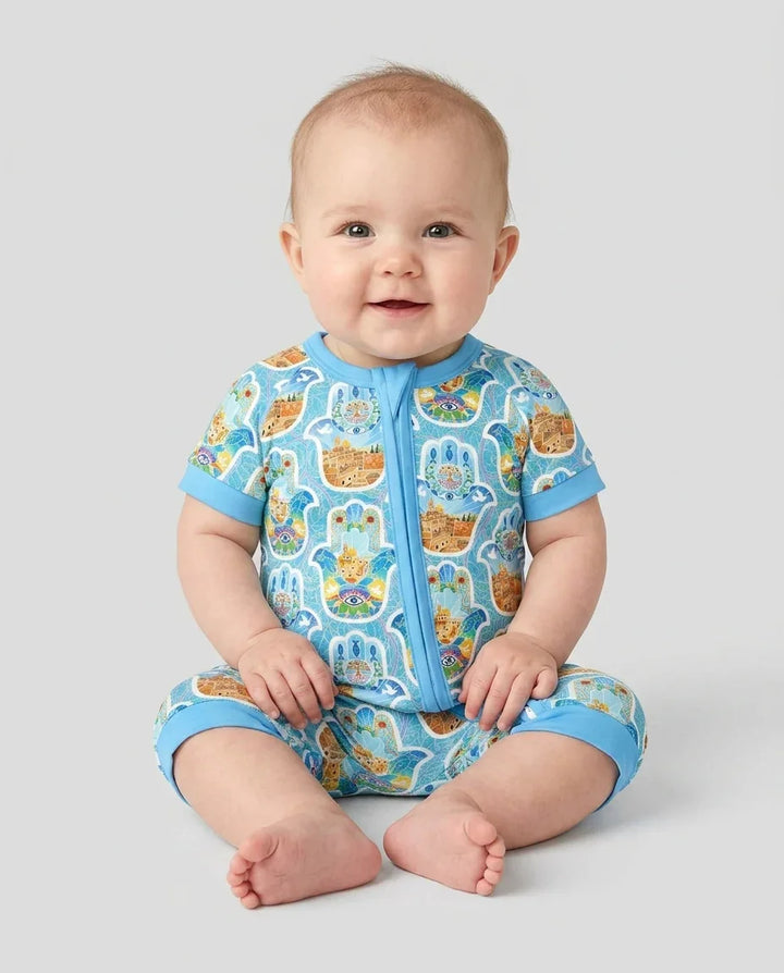 Hamsa Hand Bamboo Shorty Zippy