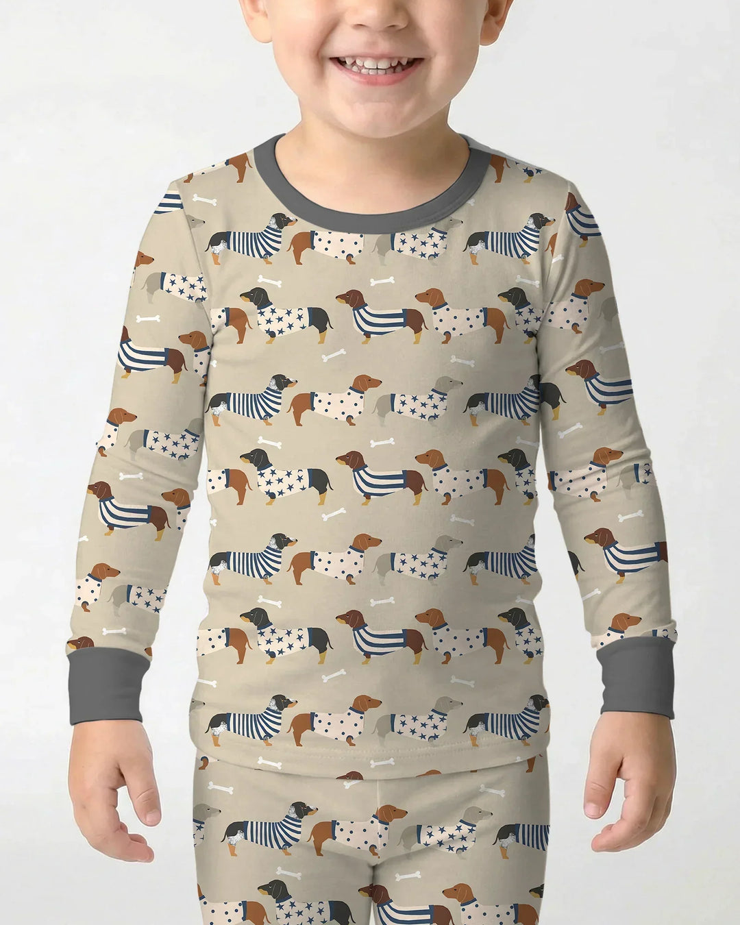 Cute Wieners Bamboo Two Piece Long Sleeve Pajama Set